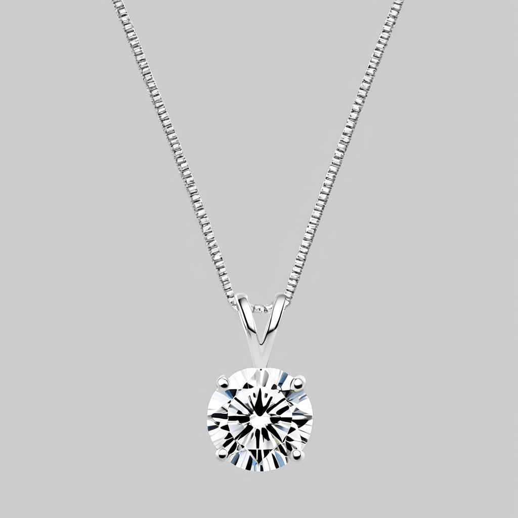 925 Silver Solitaire CZ Pendant Necklace for Wholesale B2B
