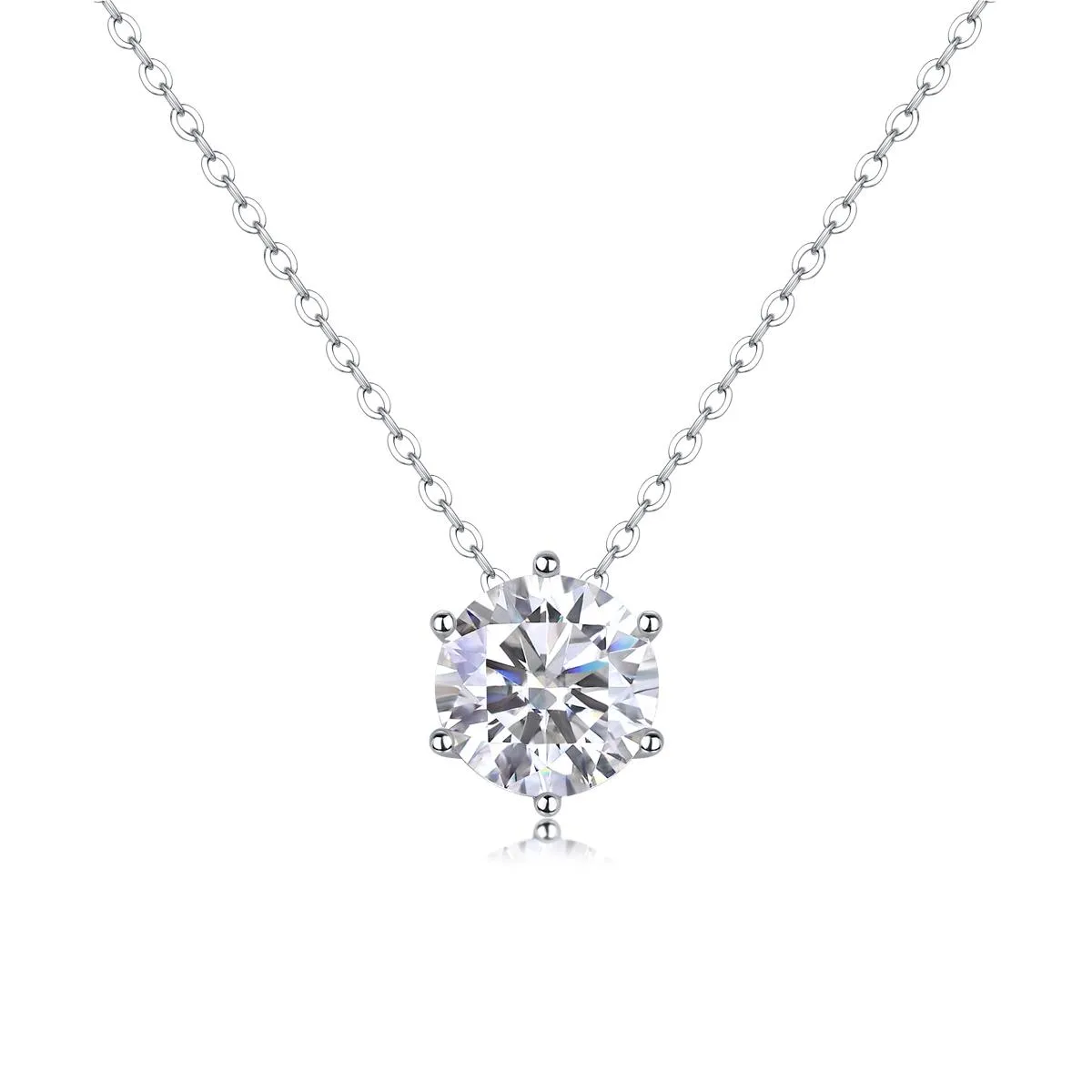 925 Silver Solitaire CZ Pendant Necklace for Wholesale B2B