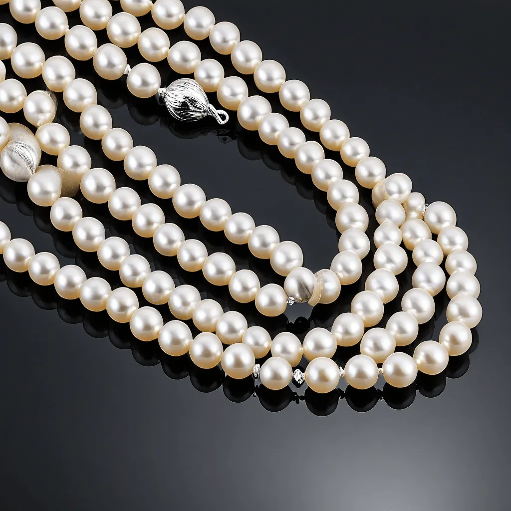 Natural Freshwater Pearl Strand Necklace AA+ Grade Wholesale Panyu
